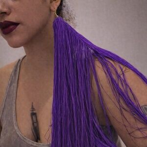 PURP HOTTIE | The Single Fringe Statement earring